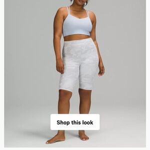 Lululemon Athletica White and Gray Athletic Shorts